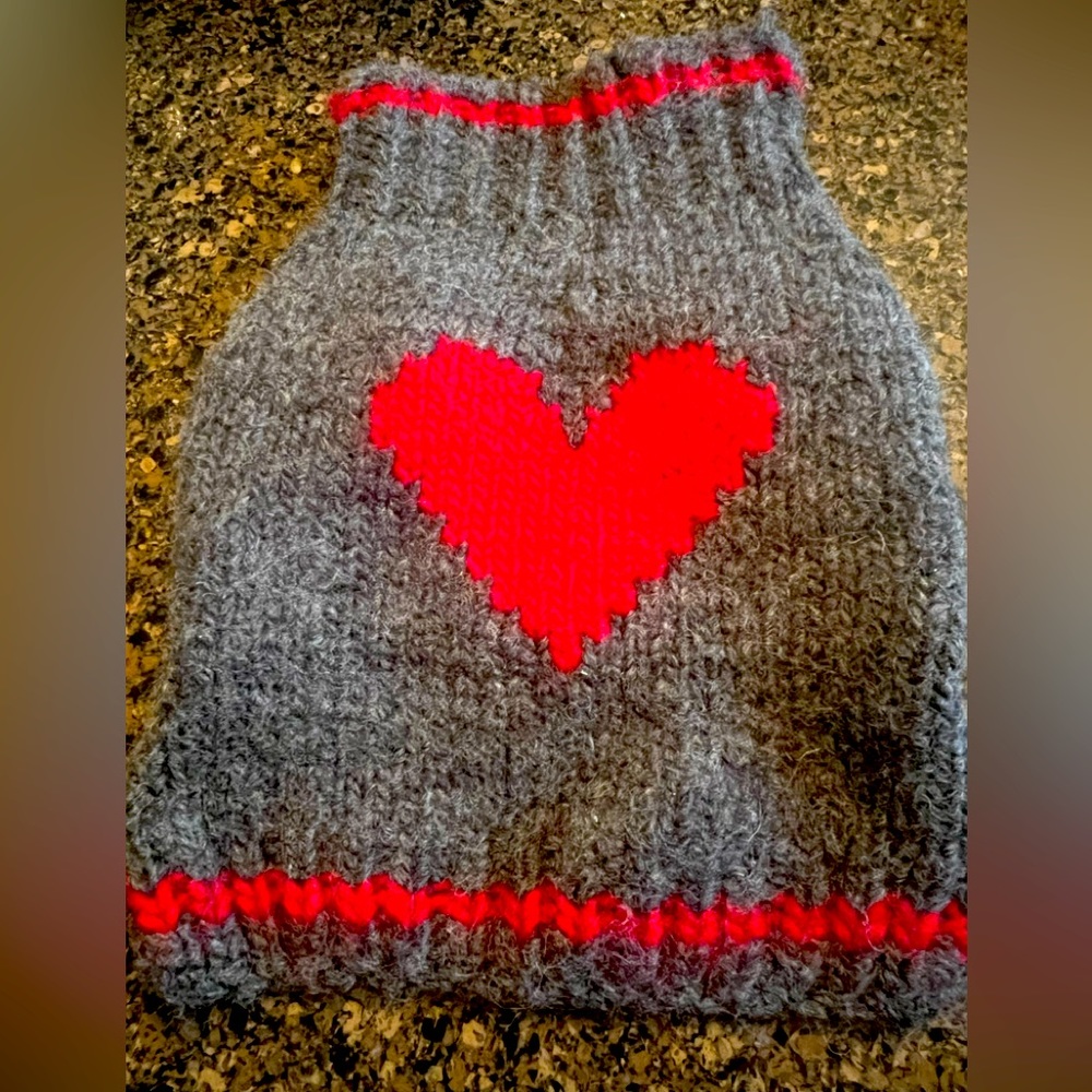 Handmade Wool Dog Sweater M